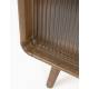 Buffet Bas Rise Zuiver Meuble TV Bois et Vitre Bahut de Rangement 2 Espaces 40x55x100cm