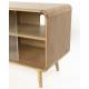 Buffet Bas Rise Zuiver Meuble TV Bois et Vitre Bahut de Rangement 2 Espaces 40x55x100cm
