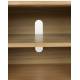 Buffet Bas Rise Zuiver Meuble TV Bois et Vitre Bahut de Rangement 2 Espaces 40x55x100cm