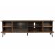 Grand Buffet Bas Rise Zuiver Meuble TV Bois et Vitre Bahut de Rangement 6 Espaces 40x55x180cm
