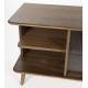 Grand Buffet Bas Rise Zuiver Meuble TV Bois et Vitre Bahut de Rangement 6 Espaces 40x55x180cm