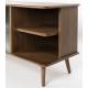 Grand Buffet Bas Rise Zuiver Meuble TV Bois et Vitre Bahut de Rangement 6 Espaces 40x55x180cm