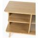 Grand Buffet Bas Rise Zuiver Meuble TV Bois et Vitre Bahut de Rangement 6 Espaces 40x55x180cm