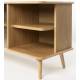 Grand Buffet Bas Rise Zuiver Meuble TV Bois et Vitre Bahut de Rangement 6 Espaces 40x55x180cm