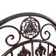 Banc Louison Banquette de Jardin en Acier Patiné Marron Mobilier Extérieur 2 Personnes 42x95x108cm