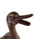 Canard Arthus Animal en Fonte Patinée Marron Décoration de Jardin Animal 17,5x25x39cm