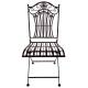 Salon de Jardin Gaspard Ensemble Table et 2 Chaises en Acier Marron Mobilier de Jardin