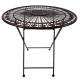 Salon de Jardin Gaspard Ensemble Table et 2 Chaises en Acier Marron Mobilier de Jardin