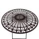Salon de Jardin Gaspard Ensemble Table et 2 Chaises en Acier Marron Mobilier de Jardin