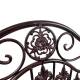Salon de Jardin Gaspard Ensemble Table et 2 Chaises en Acier Marron Mobilier de Jardin