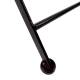 Salon de Jardin Gaspard Ensemble Table et 2 Chaises en Acier Marron Mobilier de Jardin