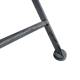 Salon de Jardin Gaspard Ensemble Table et 2 Chaises en Acier Gris Mobilier de Jardin
