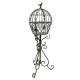 Cage Décorative sur Pied Jardinière en Acier Patiné Vert Support à Plantes 31x31x90cm