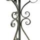 Cage Décorative sur Pied Jardinière en Acier Patiné Vert Support à Plantes 34x34x116cm