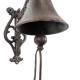 Cloche en Fonte Carillon Murale à Crédence Patiné Marron Style Campagne 14x27x28cm