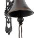 Cloche Chat en Fonte Clochette de Porte Murale Colorée Carillon Extérieur 14x24x45cm