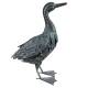 Canard Peter Sculpture de Jardin en Acier Couleur Vert de Gris Décoration de Jardin 16x32x45cm