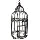 Cage Décorative PM Volière Décorative en Acier Patiné Marron Décoration de Jardin 23x23x48cm