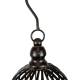 Cage Décorative PM Volière Décorative en Acier Patiné Marron Décoration de Jardin 23x23x48cm