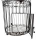 Cage Décorative GM Volière Décorative en Acier Patiné Marron Décoration de Jardin 28x28x58cm