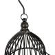 Cage Décorative GM Volière Décorative en Acier Patiné Marron Décoration de Jardin 28x28x58cm