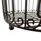 Cage Décorative GM Volière Décorative en Acier Patiné Marron Décoration de Jardin 28x28x58cm