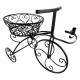 Vélo Porte-Plante Décoratif en Acier Noir Support à Plante Décoration de Jardin 27,5x43,5x49,5cm