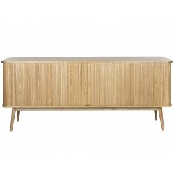Buffet Barbier Zuiver Bahut Design Meuble TV MDF Placage Frêne 40x74,6x180cm