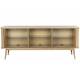 Buffet Barbier Zuiver Bahut Design Meuble TV MDF Placage Frêne 40x74,6x180cm