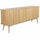 Buffet Barbier Zuiver Bahut Design Meuble TV MDF Placage Frêne 40x74,6x180cm