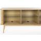 Buffet Barbier Zuiver Bahut Design Meuble TV MDF Placage Frêne 40x74,6x180cm