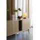 Buffet Barbier Zuiver Bahut Design Meuble TV MDF Placage Frêne 40x74,6x180cm