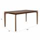 Table de Repas Savone Dutchbone Table en Hévéa MDF Placage Noyer Plateau Rectangulaire 75x90x160cm