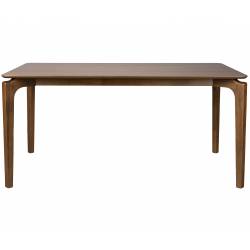 Table de Repas Savone Dutchbone Table en Hévéa MDF Placage Noyer Plateau Rectangulaire 75x90x160cm