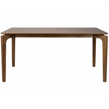Table de Repas Savone Dutchbone Table en Hévéa MDF Placage Noyer Plateau Rectangulaire 75x90x160cm