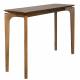 Console Savone Dutchbone Enfilade Haute Placage Noyer Mobilier d'Appoint Plateau Rectangulaire 40x80x120cm