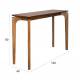 Console Savone Dutchbone Enfilade Haute Placage Noyer Mobilier d'Appoint Plateau Rectangulaire 40x80x120cm
