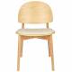 Lot de 2 Chaises Sunrise Zuiver Duo d'Assise de Table en Bois de Hêtre et Tissu Beige Style Scandinave 48,2x52,3x81,5cm