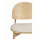 Lot de 2 Chaises Sunrise Zuiver Duo d'Assise de Table en Bois de Hêtre et Tissu Beige Style Scandinave 48,2x52,3x81,5cm