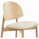 Lot de 2 Chaises Sunrise Zuiver Duo d'Assise de Table en Bois de Hêtre et Tissu Beige Style Scandinave 48,2x52,3x81,5cm