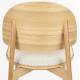 Lot de 2 Chaises Sunrise Zuiver Duo d'Assise de Table en Bois de Hêtre et Tissu Beige Style Scandinave 48,2x52,3x81,5cm