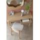 Lot de 2 Chaises Sunrise Zuiver Duo d'Assise de Table en Bois de Hêtre et Tissu Beige Style Scandinave 48,2x52,3x81,5cm
