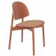 Lot de 2 Chaises Sunrise Zuiver Duo d'Assise de Table en Bois de Hêtre et Tissu Rouge Style Scandinave 48,2x52,3x81,5cm