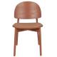 Lot de 2 Chaises Sunrise Zuiver Duo d'Assise de Table en Bois de Hêtre et Tissu Rouge Style Scandinave 48,2x52,3x81,5cm