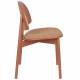 Lot de 2 Chaises Sunrise Zuiver Duo d'Assise de Table en Bois de Hêtre et Tissu Rouge Style Scandinave 48,2x52,3x81,5cm