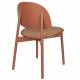 Lot de 2 Chaises Sunrise Zuiver Duo d'Assise de Table en Bois de Hêtre et Tissu Rouge Style Scandinave 48,2x52,3x81,5cm