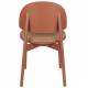 Lot de 2 Chaises Sunrise Zuiver Duo d'Assise de Table en Bois de Hêtre et Tissu Rouge Style Scandinave 48,2x52,3x81,5cm