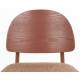 Lot de 2 Chaises Sunrise Zuiver Duo d'Assise de Table en Bois de Hêtre et Tissu Rouge Style Scandinave 48,2x52,3x81,5cm