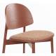 Lot de 2 Chaises Sunrise Zuiver Duo d'Assise de Table en Bois de Hêtre et Tissu Rouge Style Scandinave 48,2x52,3x81,5cm