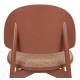 Lot de 2 Chaises Sunrise Zuiver Duo d'Assise de Table en Bois de Hêtre et Tissu Rouge Style Scandinave 48,2x52,3x81,5cm